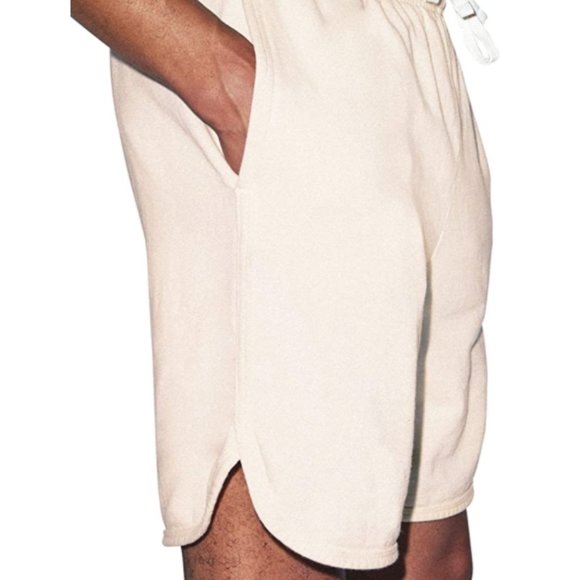 NEW American Apparel Men's French Terry Basketball Short Faded Crème Size XL - Picture 4 of 4